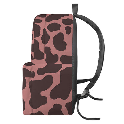 Red Brown Cow Print Backpack