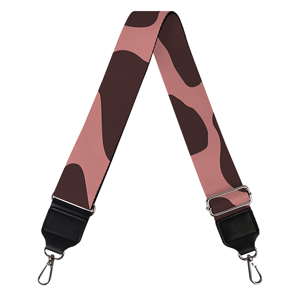 Red Brown Cow Print Bag Strap