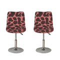 Red Brown Cow Print Bar Stool Covers