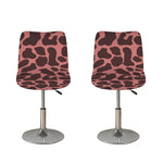 Red Brown Cow Print Bar Stool Covers