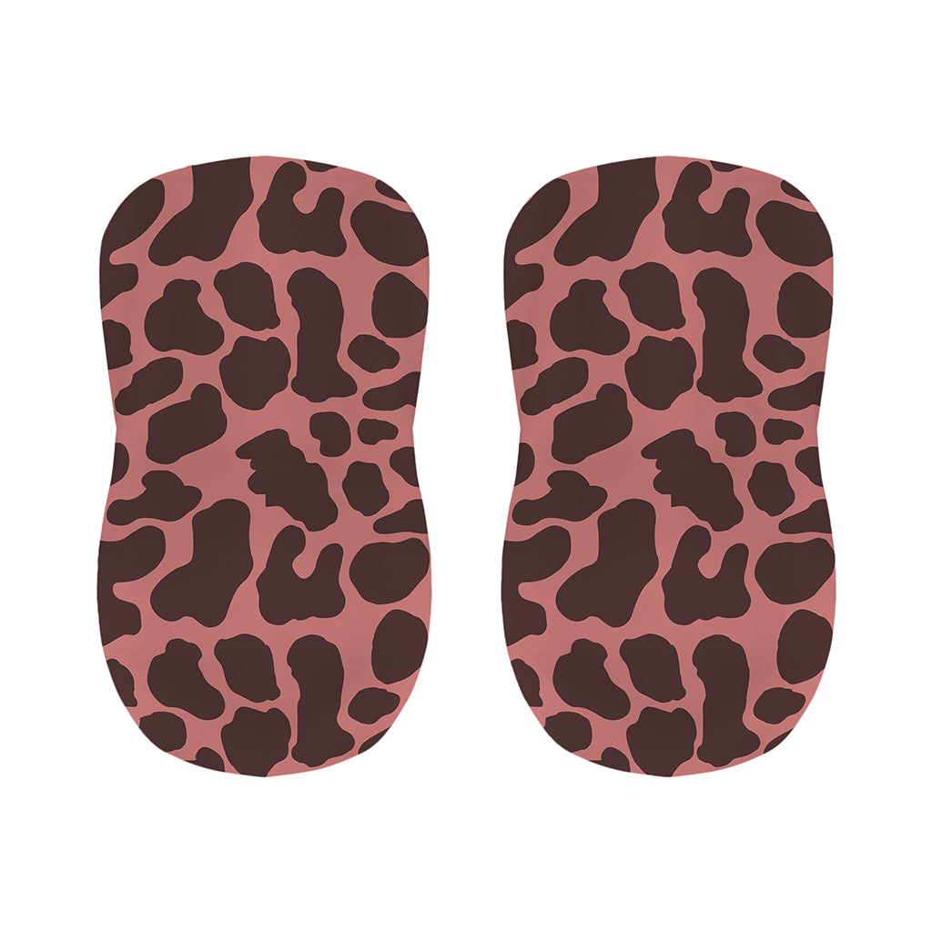 Red Brown Cow Print Bar Stool Covers