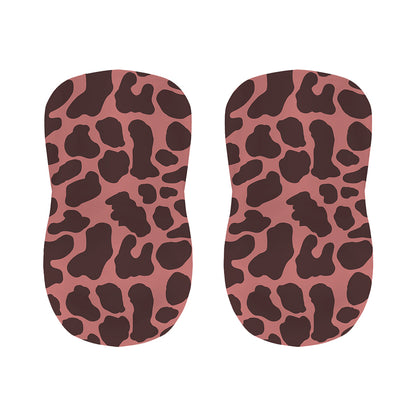Red Brown Cow Print Bar Stool Covers