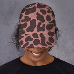 Red Brown Cow Print Baseball Cap