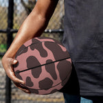 Red Brown Cow Print Basketball