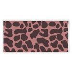 Red Brown Cow Print Beach Towel