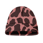 Red Brown Cow Print Beanie