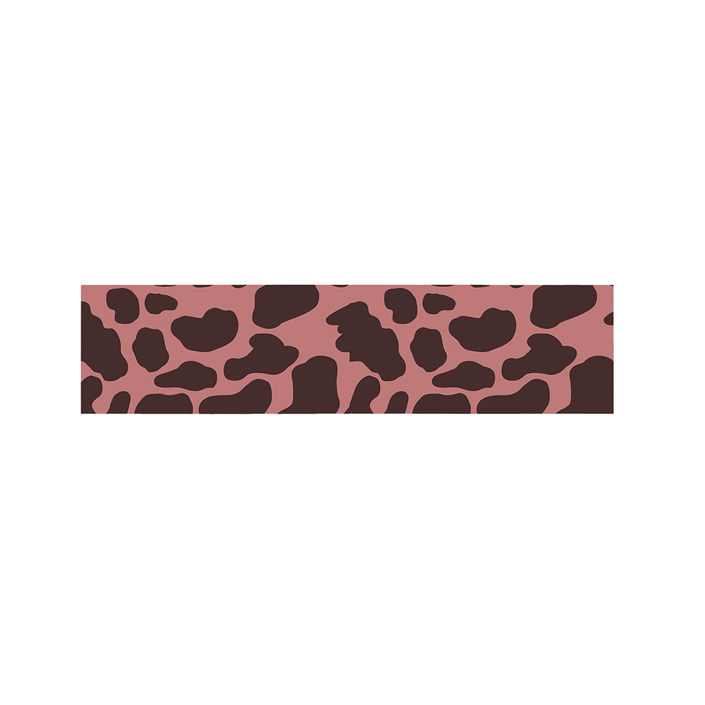 Red Brown Cow Print Bed Runner