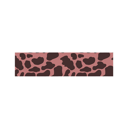 Red Brown Cow Print Bed Runner