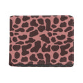 Red Brown Cow Print Bifold Wallet