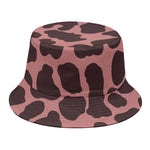 Red Brown Cow Print Bucket Hat