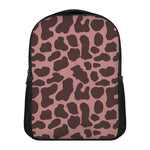 Red Brown Cow Print Casual Backpack