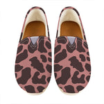Red Brown Cow Print Casual Shoes