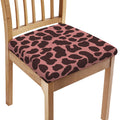 Red Brown Cow Print Chair Cushion Cover