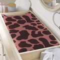 Red Brown Cow Print Changing Pad Cover