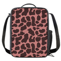 Red Brown Cow Print Crossbody Lunch Bag