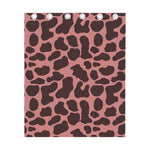 Red Brown Cow Print Curtain