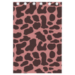 Red Brown Cow Print Curtain
