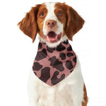Red Brown Cow Print Dog Bandana