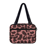 Red Brown Cow Print Double Strap Bible Bag