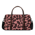 Red Brown Cow Print Duffel Bag