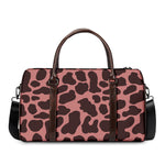 Red Brown Cow Print Duffle Bag