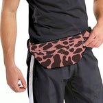 Red Brown Cow Print Fanny Pack