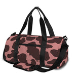 Red Brown Cow Print Gym Bag