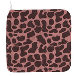Red Brown Cow Print Hand Towel