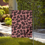 Red Brown Cow Print House Flag