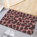 Red Brown Cow Print Indoor Door Mat