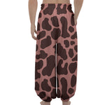 Red Brown Cow Print Lantern Pants