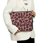Red Brown Cow Print Laptop Sleeve