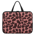 Red Brown Cow Print Laptop Sleeve With Handle