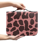 Red Brown Cow Print Leather Bible Cover