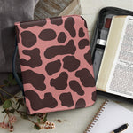 Red Brown Cow Print Leather Bible Cover