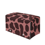Red Brown Cow Print Leather Tissue Box Cover