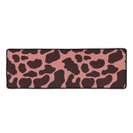 Red Brown Cow Print Long Kitchen Mat