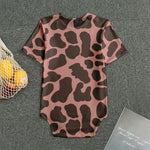Red Brown Cow Print Men's Bodysuit