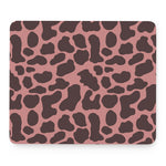 Red Brown Cow Print Mouse Pad