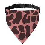 Red Brown Cow Print Over The Collar Dog Bandana