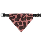 Red Brown Cow Print Over The Collar Dog Bandana