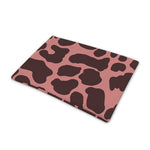 Red Brown Cow Print Pet Cooling Mat Cover