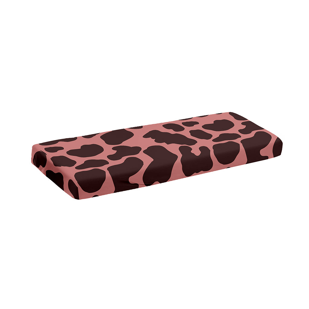 Red Brown Cow Print Piano Keyboard Cover