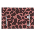 Red Brown Cow Print Placemat