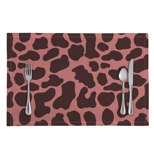 Red Brown Cow Print Placemat