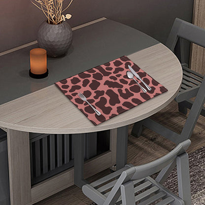 Red Brown Cow Print Placemat