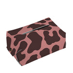 Red Brown Cow Print Rectangle Tissue Box Cover