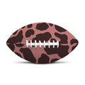 Red Brown Cow Print Rugby Ball