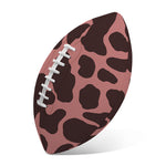 Red Brown Cow Print Rugby Ball