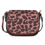 Red Brown Cow Print Saddle Bag